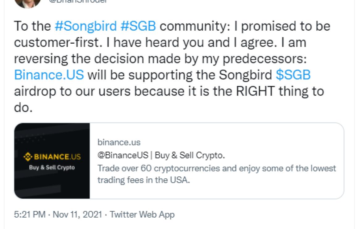 Songbird (SGB) headquarters.
I