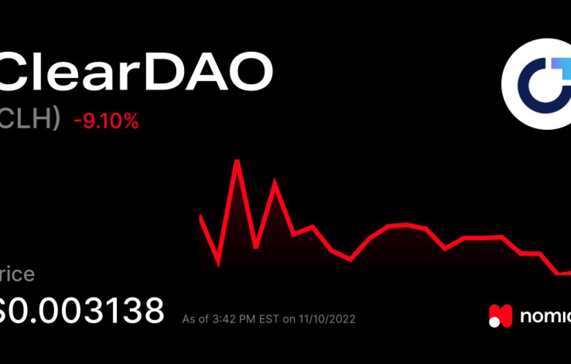 ClearDAO (CLH) customer care.

